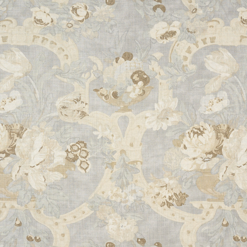 FRL5206-02 Hathersage Floral Shale by Ralph Lauren Fabric - Ralph Lauren Fabric Fabric