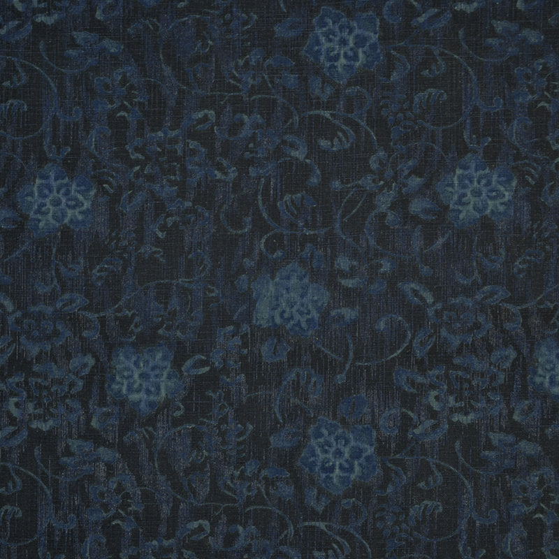 FRL5092-02 Arista Floral (Previously Kotori Floral) Overdyed Indigo by Ralph Lauren Fabric - Ralph Lauren Fabric Fabric