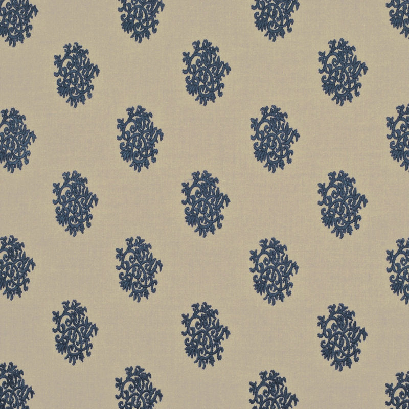 Ralph Lauren Fabric LCF68387F Delphine Embroidery Indigo