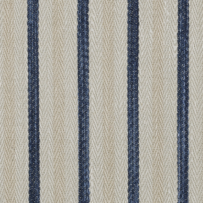 FRL2420-01 Calvados Ticking Indigo by Ralph Lauren Fabric - Ralph Lauren Fabric Fabric