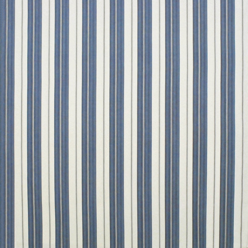 FRL5004-01 Joelle Ticking Blue by Ralph Lauren Bleu Fabric - Ralph Lauren Fabric Fabric