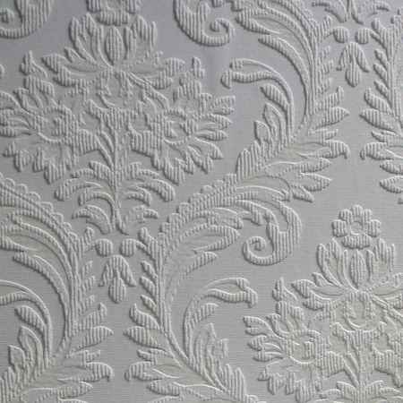 High Trad White Paintable Textured Vinyl Wallpaper - York Wallcoverings - 437-RD80027