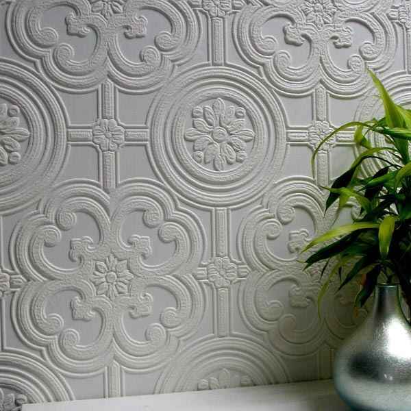 Egon White Paintable Textured Vinyl Wallpaper - York Wallcoverings - 437-RD80029 - York Wallcoverings Wallpaper