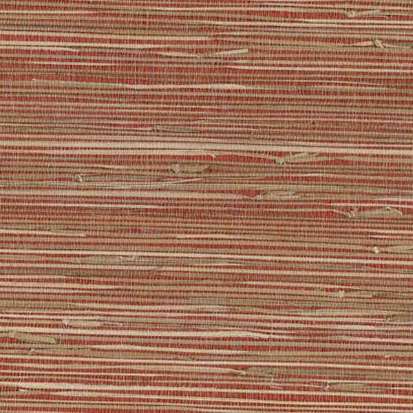 Yan Red Red Grasscloth Wallpaper - York Wallcoverings - 63-65661