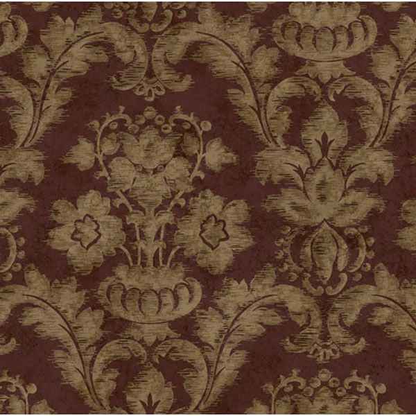 Cherry Fusion Damask Wallpaper - York Wallcoverings - HAV40857