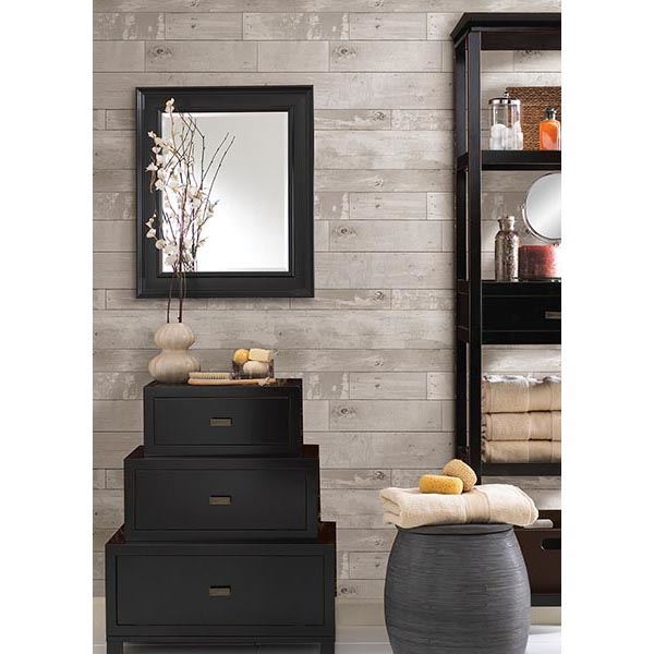 heim-white-distressed-wood-panel-wallpaper-york-wallcoverings-347-20131 - York Wallpaper Wallpaper