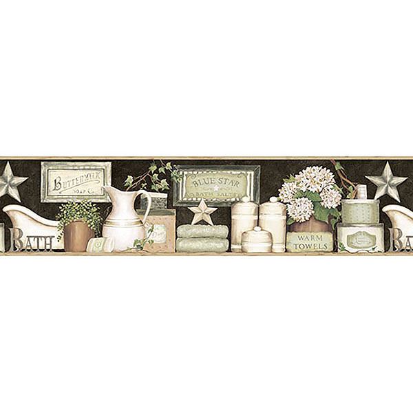 martha-black-country-bath-wallpaper-york-wallcoverings-ctr63102b - York Wallpaper Wallpaper