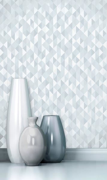 ethan-silver-triangle-wallpaper-york-wallcoverings-2603-20933 - York Wallpaper Wallpaper