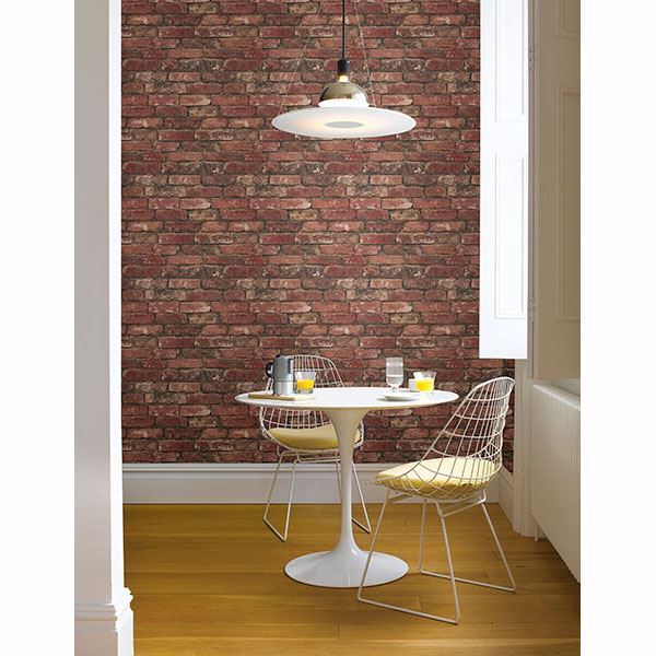 brickwork-rust-exposed-brick-wallpaper-york-wallcoverings-2604-21258 - York Wallpaper Wallpaper