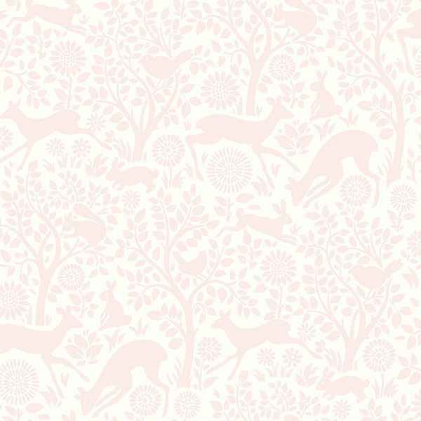 Anahi Light Pink Forest Fauna - York Wallcoverings - HAS01231