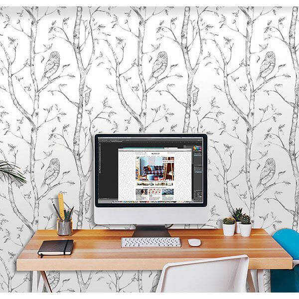 gray-woods-peel-and-stick-wallpaper-york-wallcoverings-nus1412 - York Wallcoverings Wallpaper