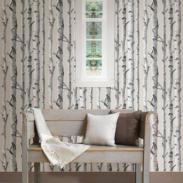 birch-tree-peel-and-stick-wallpaper-york-wallcoverings-nu3128 - York Wallcoverings Wallpaper