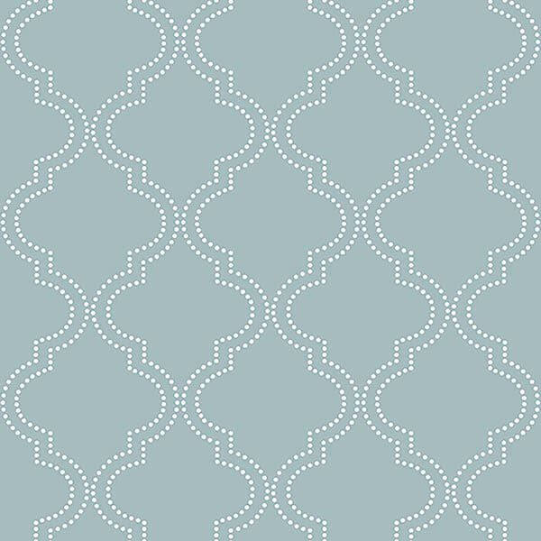 slate-blue-quatrefoil-peel-and-stick-wallpaper-york-wallcoverings-nu1826 - York Wallcoverings Wallpaper