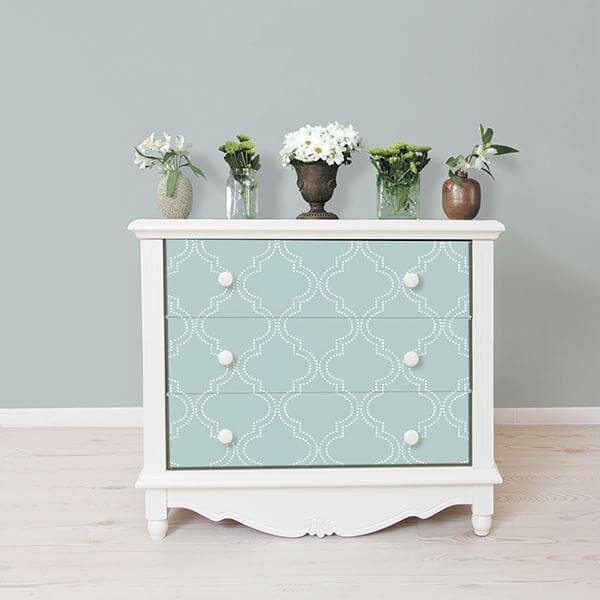 slate-blue-quatrefoil-peel-and-stick-wallpaper-york-wallcoverings-nu1826 - York Wallcoverings Wallpaper