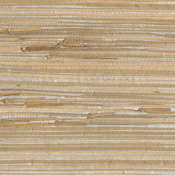 Tereza Silver Foil Grasscloth Wallpaper - York Wallcoverings - 2622-30272 - York Wallcoverings Wallpaper