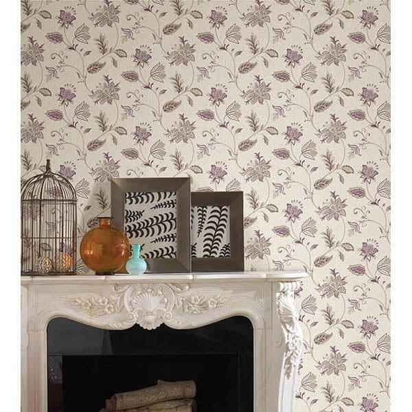 Georgette Burgundy Jacobean Wallpaper - York Wallcoverings - 2657-22208 - York Wallcoverings Wallpaper