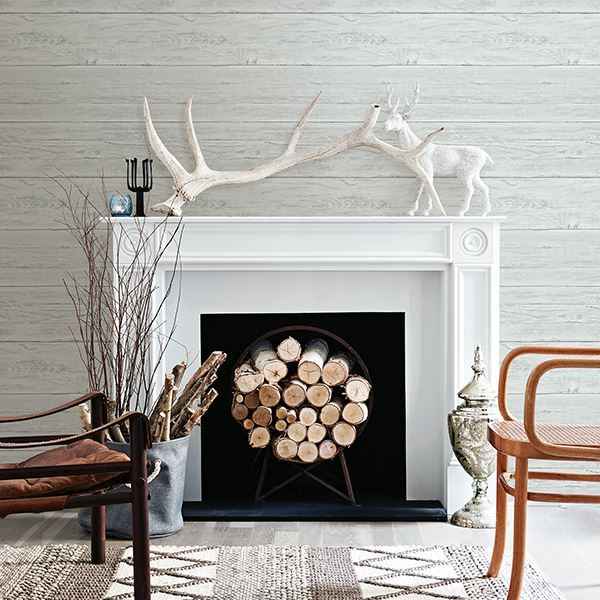 Aqua White Washed Boards Wallpaper - York Wallcoverings - 2701-22325