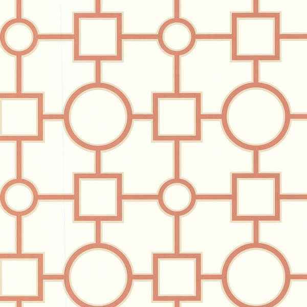 Geometric Burnt Sienna Geovine Wallpaper - York Wallcoverings - 2686-20278 - York Wallcoverings Wallpaper
