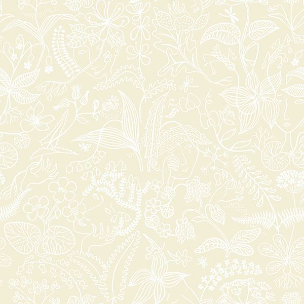 grazia-beige-floral-silhouette-york-wallcoverings-wv2747 - York Wallcoverings Wallpaper