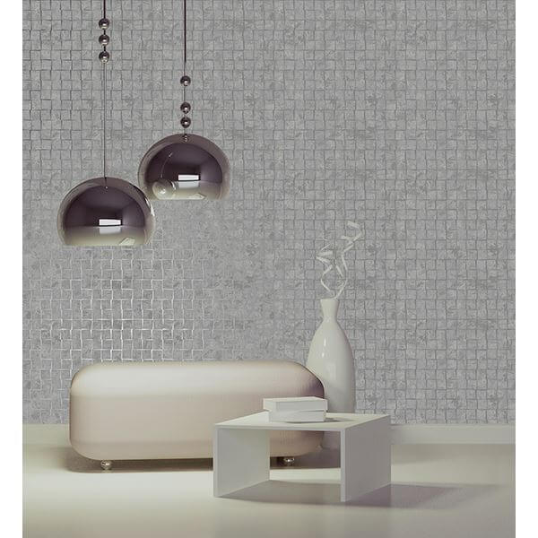 cubist-silver-geometric-wallpaper-york-wallcoverings-2683-23000 - York Wallpaper Wallpaper