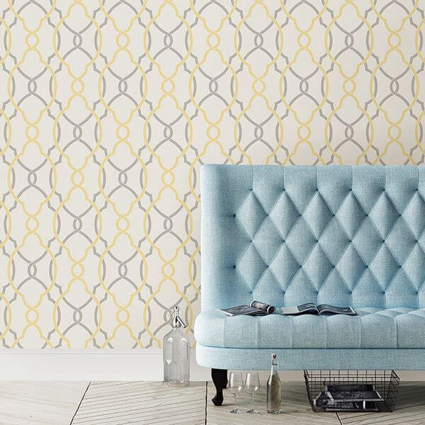 sausalito-yellow-lattice-wallpaper-york-wallcoverings-2697-22620 - York Wallpaper Wallpaper