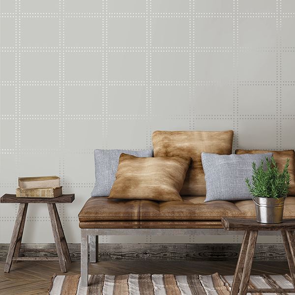 gridlock-light-grey-geometric-york-wallcoverings-2697-22640 - York Wallcoverings Wallpaper