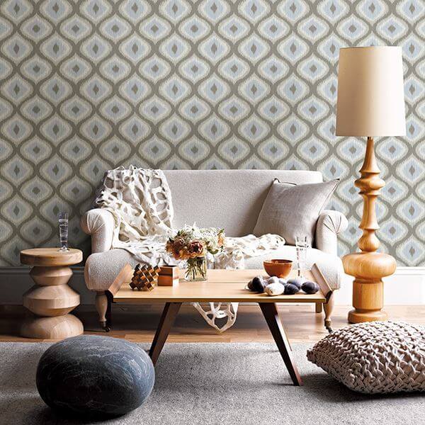 abra-grey-ogee-wallpaper-york-wallcoverings-2697-78011 - York Wallcoverings Papel pintado