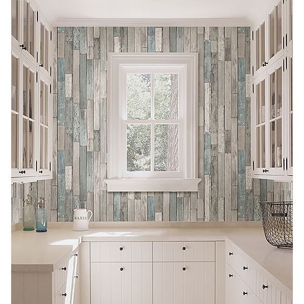 barn-board-grey-thin-plank-wallpaper-york-wallcoverings-fd23273 - York Wallpaper Wallpaper