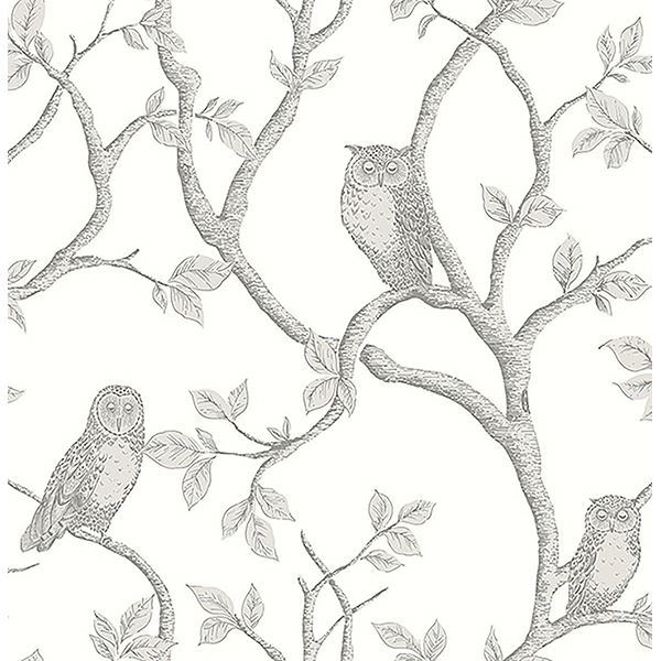 enchanted-forest-grey-owl-tree-wallpaper-york-wallcoverings-fd23289