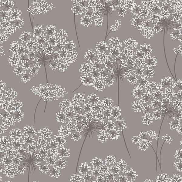 Angelica Grey Peel and Stick Wallpaper - York Wallcoverings - NU1693