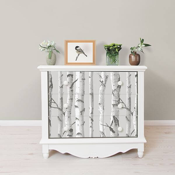 mountain-birch-grey-peel-and-stick-wallpaper-york-wallcoverings-nu1694 - York Wallcoverings Wallpaper