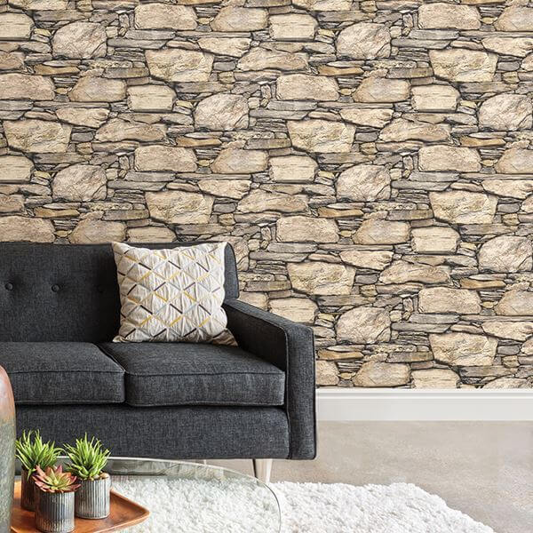 hadrian-stone-wall-peel-and-stick-wallpaper-york-wallcoverings-nus2065 - York Wallcoverings Wallpaper
