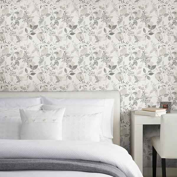 Gossamer Grey Botanical Wallpaper - York Wallcoverings - 2716-23867 - York Wallcoverings Wallpaper