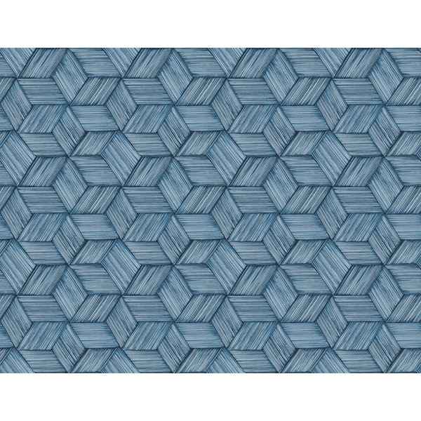 Intertwined Dark Green Green Geometric Wallpaper - York Wallcoverings - PS41402