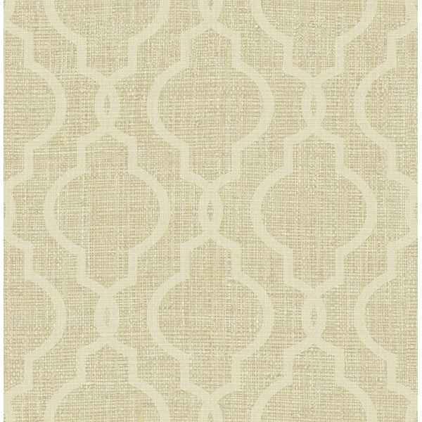 Geometric Gold Quatrefoil Wallpaper - York Wallcoverings - PS41704