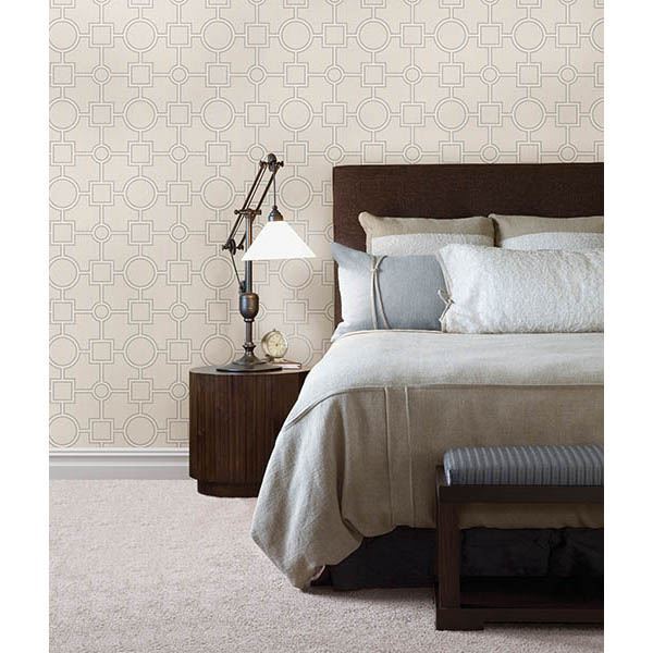 matrix-light-grey-geometric-wallpaper-york-wallcoverings-2704-21809 - York Wallpaper Wallpaper
