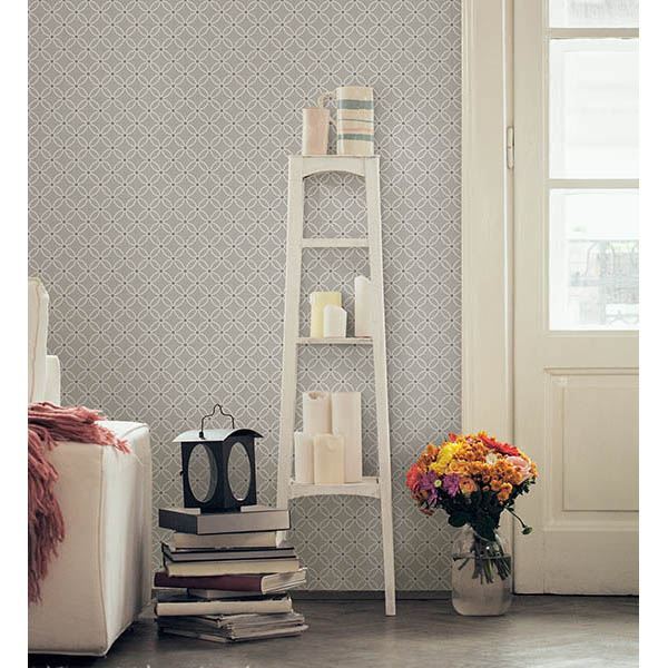 kinetic-grey-geometric-floral-wallpaper-york-wallcoverings-2704-21843 - York Wallpaper Wallpaper