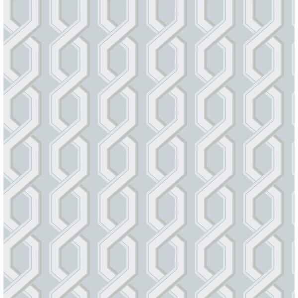 Twist Blue Geometric Wallpaper - York Wallcoverings - 2704-22686