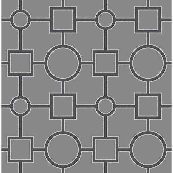 matrix-black-geometric-wallpaper-york-wallcoverings-2704-21806 - York Wallcoverings Wallpaper