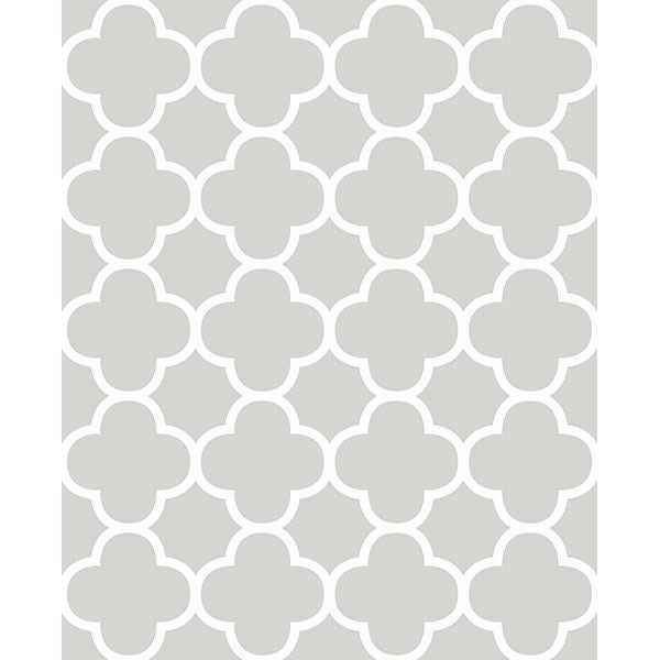 Origin Grey Quatrefoil Wallpaper - York Wallcoverings - 2704-21856 - York Wallcoverings Wallpaper