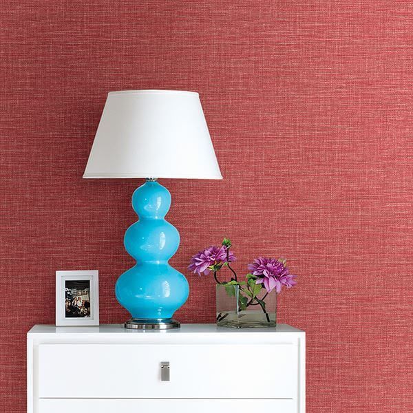 exhale-coral-faux-grasscloth-wallpaper-york-wallcoverings-2744-24117 - York Wallpaper Wallpaper