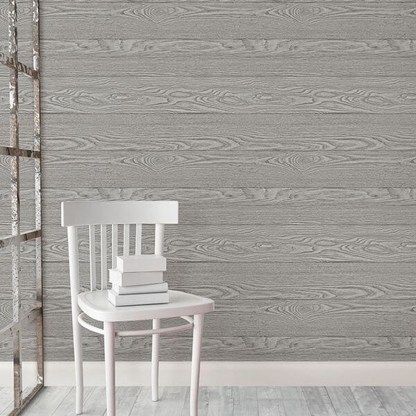 grey-salvaged-wood-peel-and-stick-wallpaper-york-wallcoverings-nu2240 - York Wallcoverings Wallpaper