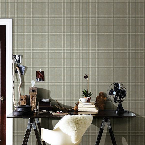 rockefeller-sage-plaid-york-wallcoverings-3114-003316 - York Wallcoverings Wallpaper