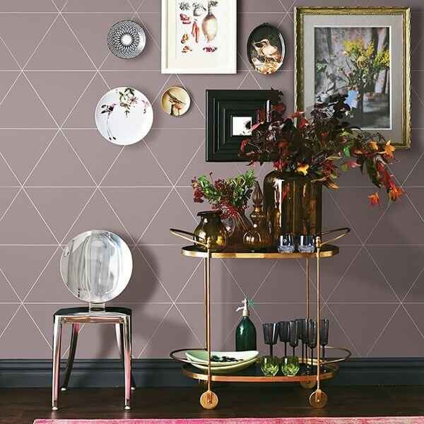 Twilight Purple Geometric Wallpaper - York Wallcoverings - 2763-24227 - York Wallcoverings Wallpaper