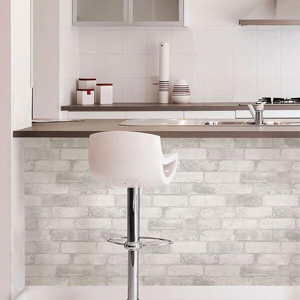 loft-white-brick-peel-stick-wallpaper-york-wallcoverings-nu2218 - York Wallcoverings Wallpaper