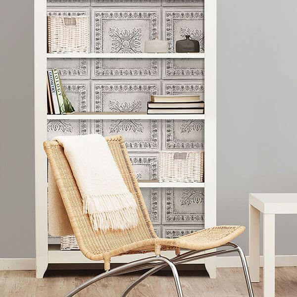 reclaimed-tin-peel-stick-wallpaper-york-wallcoverings-nu2495 - York Wallcoverings Wallpaper