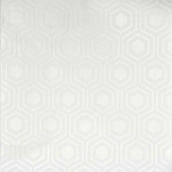 Hive White Geometric Paintable Wallpaper - York Wallcoverings - RD5671