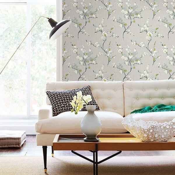 Bliss Blue Blossom Wallpaper - York Wallcoverings - 2764-24308 - York Wallcoverings Wallpaper