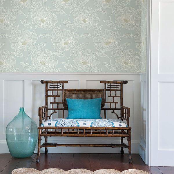 mythic-seafoam-floral-wallpaper-york-wallcoverings-2764-24321 - York Wallcoverings Wallpaper