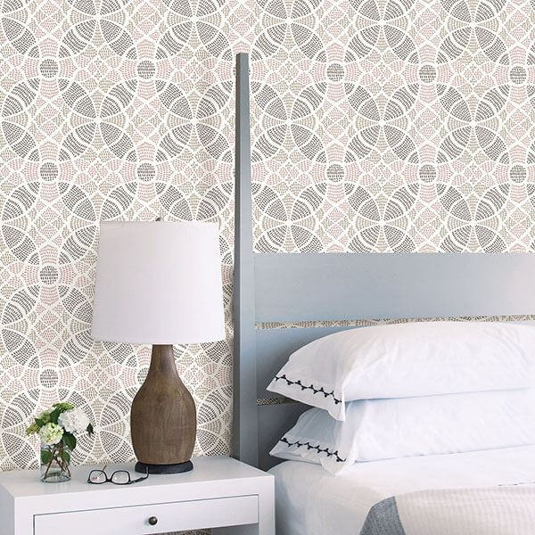zazen-rose-geometric-wallpaper-york-wallcoverings-2764-24337 - York Wallpaper Wallpaper